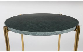 Tavolino verde con piano in marmo Timpa - White Label