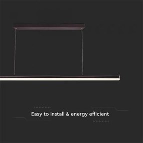 Lampadario LED a sospensione con filo LED/23W/230V 4000K 120 cm nero