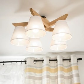 Plafoniera ANTONIO 5xE14/40W/230V rovere