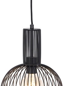 Lampada a sospensione di design nera - Wire Whisk