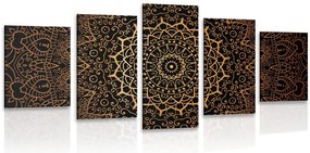 Quadri 5 pezzi – Mandala vintage in stile indiano