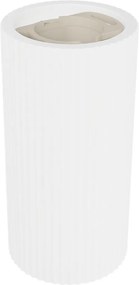 Plafoniera Cilindrica Ø70x140mm GU10 in Gesso Rigato Pitturabile