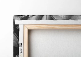 Quadro su tela – Mondo dei fiori in bianco e nero