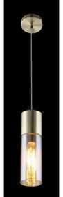 GLOBO 21000HM - Lampadario a sospensione con filo ANNIKA 1xE27/25W/230V diametro 10,5 cm ottone