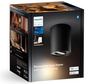 Philips - Faretto LED dimmerabile Hue PILLAR 1xGU10/4,2W/230V + +TC nero