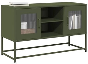 Mobile Tv Verde Oliva 100,5x39x60,5 Cm İn Acciaio /