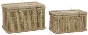 Set di Bauli DKD Home Decor 74 x 46 x 46 cm Corda Bambù