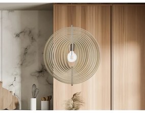 Lampadario in legno su cavo 1xE27/60W/230V Ø 43,5 cm massello/impiallacciato/faggio/legno di hevea