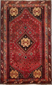 Gashghai Tappeto 260x160 Rosso (Iran) Annodato A Mano