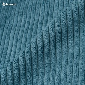 Divano turchese allungabile/con contenitore con rivestimento in velluto a coste 234 cm Sara – Ropez