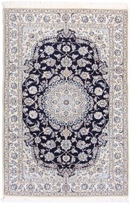 Nain Tappeto 140 x 210 Blu (Iran) Annodato A Mano