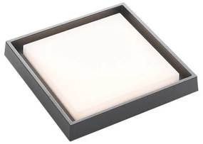 Birta LED Quadrato Plafoniera da Esterno 27x27 Grigio Scuro - Lucande