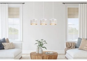 Lampadario a sospensione con filo ALDO 3xE27/60W/230V bianco