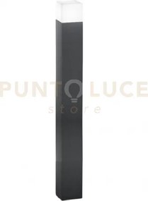 Tower paletto in alluminio antracite opaco ip54  1 luce attacco e27...