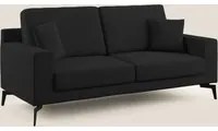 Divano 2 Posti 166x95x91 cm in Tessuto Nero