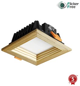 APLED - Lampada LED SQUARE WOODLINE LED/3W/230V 4000K 9x9 cm pino legno solido