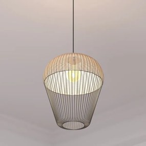 Atmosphera - Lampadario a sospensione con filo ANEA 1xE27/40W/230V rattan