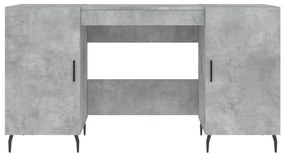 Scrivania Grigio Cemento 140x50x75 cm in Legno Multistrato