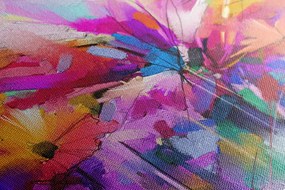 Quadro su tela – Fiori astratti colorati