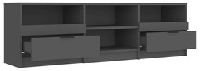Mobile porta tv nero 150x33,5x45 cm in legno multistrato