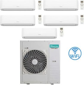 Hisense - Climatizzatore Condizionatore Hi Comfort Wifi R32 Penta Split Inverter 7000 + 7000 + 9000 + 12000 + 12000 btu con u.e. 5AMW125U4RTA