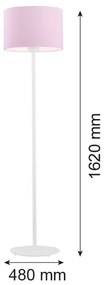 Argon 4132 - Lampada da terra MAGIC 1xE27/15W/230V rosa/bianco