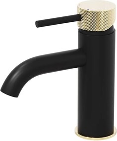 Miscelatore per lavabo ANHOLT 15,6 cm nero/ottone