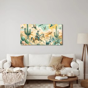 Quadro su tela – Scena western con cavallo