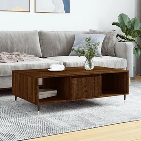 Tavolino Salotto Rovere Marrone 104x60x35 Cm Legno Multistrato /