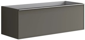 Mobile da bagno sotto lavabo Pixel frame grigio laccato opaco L 120 x H 40 x P 45.5 cm 1 cassetto, lavabo non incluso