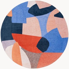 Tappeto rotondo jacquard lavabile da interno-esterno Shapes