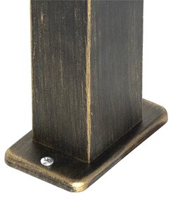 Lampada da esterno industriale da terra oro antico 35 cm IP44 - Baleno