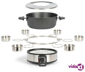 Livoo Pentola per Fonduta Elettrica 8 persone 1,8 L 1000 W Nera