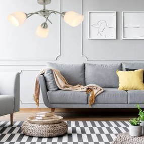 Lampadario a plafone DONNA 3xE27/60W/230V nichel