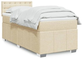 Giroletto A Molle Con Materasso Crema 100x200 Cm İn Tessuto /