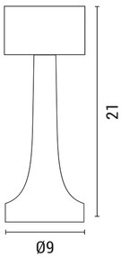 LED Lampada da tavolo touch ricaricabile e dimmerabile LED/3W/5V 2000mAh cromo opaco