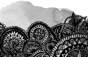 Stampa su tela – Mandala in bianco e nero