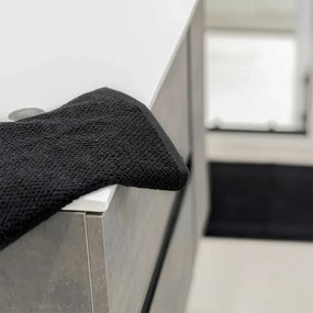 Asciugamani ospite per bagno 55x100 cm nero in cotone 100%