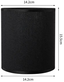 Brilagi - Paralume universale NUBILA E27 15,5x14 cm antracite