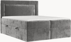 Letto boxspring in ciniglia fatto a mano con contenitore Imagine, H3