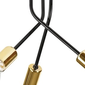 Lampadario a sospensione con supporto rigido PRIYA 3xE27/15W/230V nero