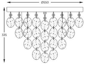 Zuma Line 18366 - Lampadario a plafone PARDO 8xE14/40W/230V cromo