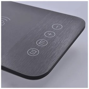 Solight WO55-G - Lampada da tavolo LED dimmerabile con caricatore wireless LED/10W/100-240V grigia