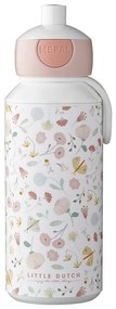 Biberon bianco e rosa chiaro 400 ml Flowers &amp; butterflies - Mepal