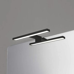 Kamalu - Applique bagno per specchio colore nero opaco 40cm | KLM4000N