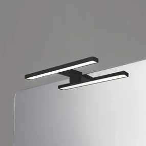 Kamalu - Applique bagno per specchio colore nero opaco 40cm | KLM4000N