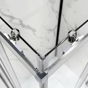 Set 2 ruote superiori universali in ABS per box doccia scorrevole