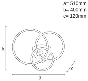 Plafoniera LED dimmerabile LED/70W/230V 3000-6500K bianco/nero + +TC