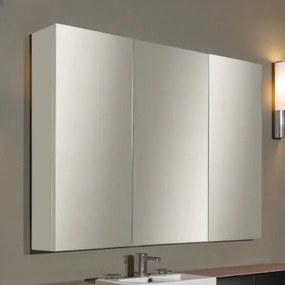 Specchio contenitore bagno a 3 ante 80xh60 cm in legno Creta Opaco