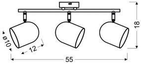 Luce Spot AZURO 3xE27/40W/230V